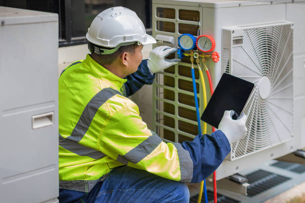 Professional Hvac technician working in Michigan Center, MI